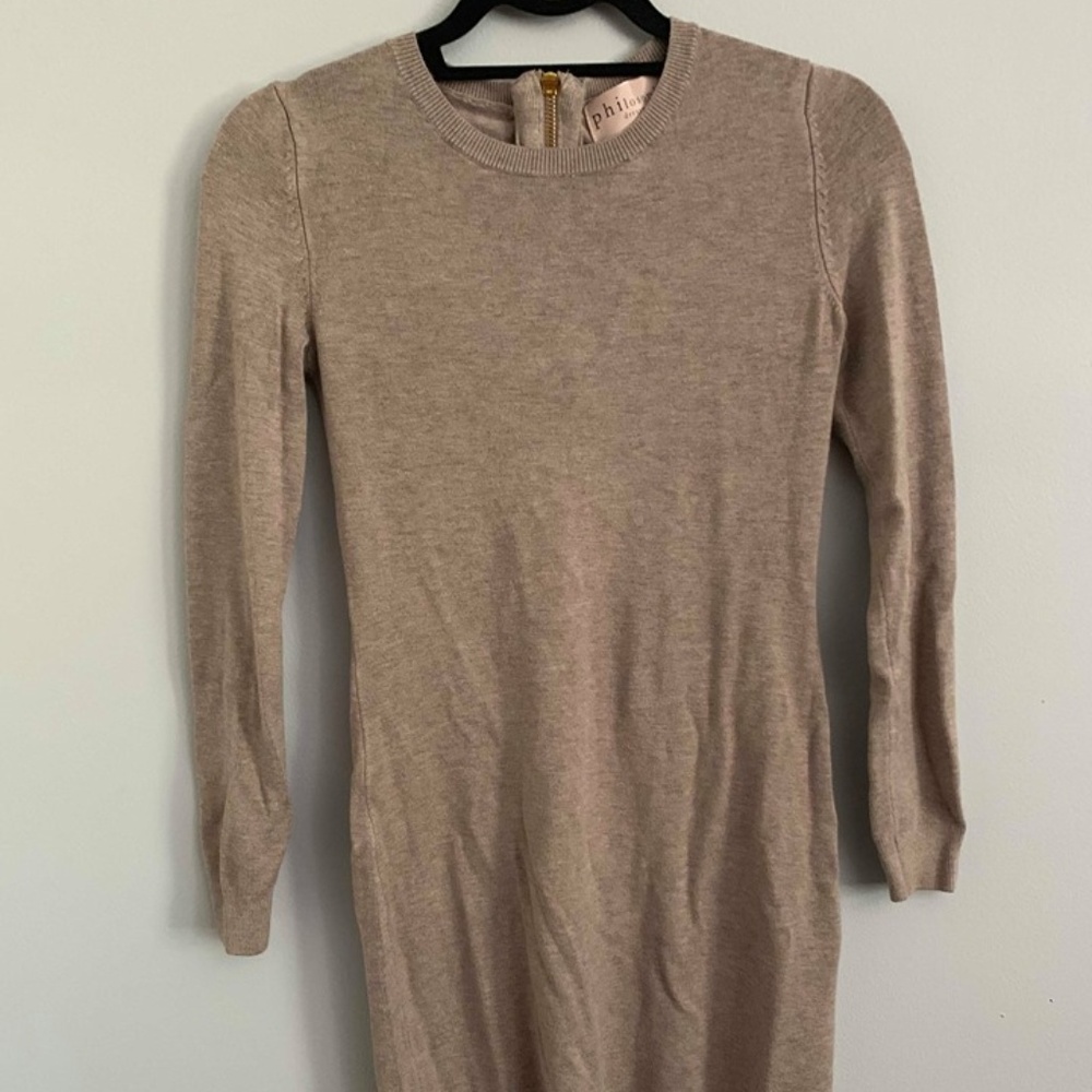 Long Sleeve Nude/Tan Sweater Dress Philosophy